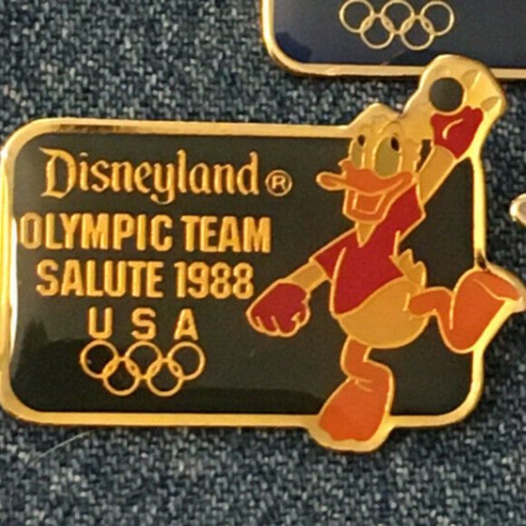 Lot of 3 ~ Donald Duck Disney Pins~ Bowling~Handball~Shooting~Olympic 1988 Seoul - Picture 3 of 5